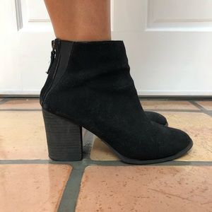 Urban Outfitters black suede booties